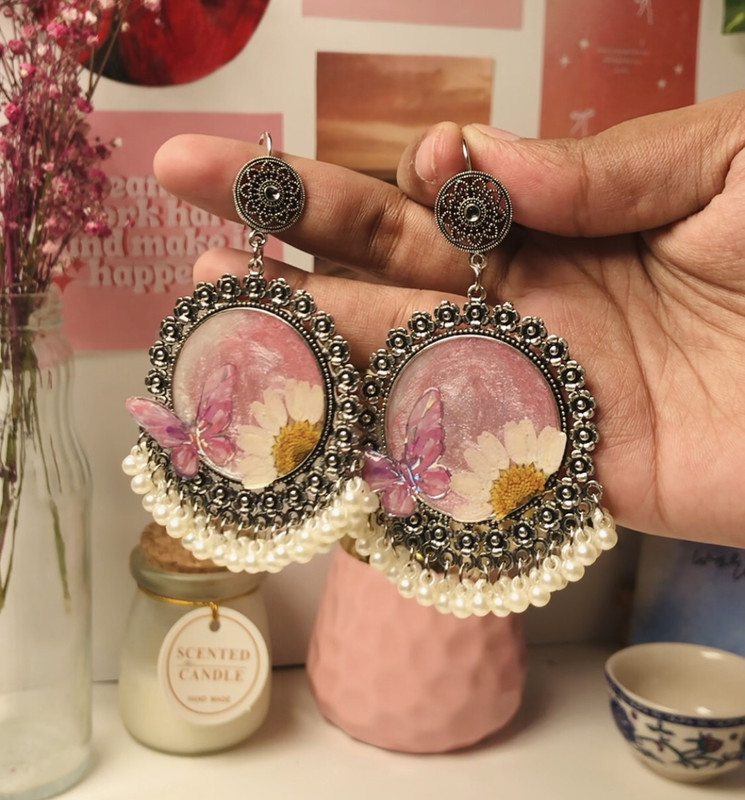 Resin jhumkas