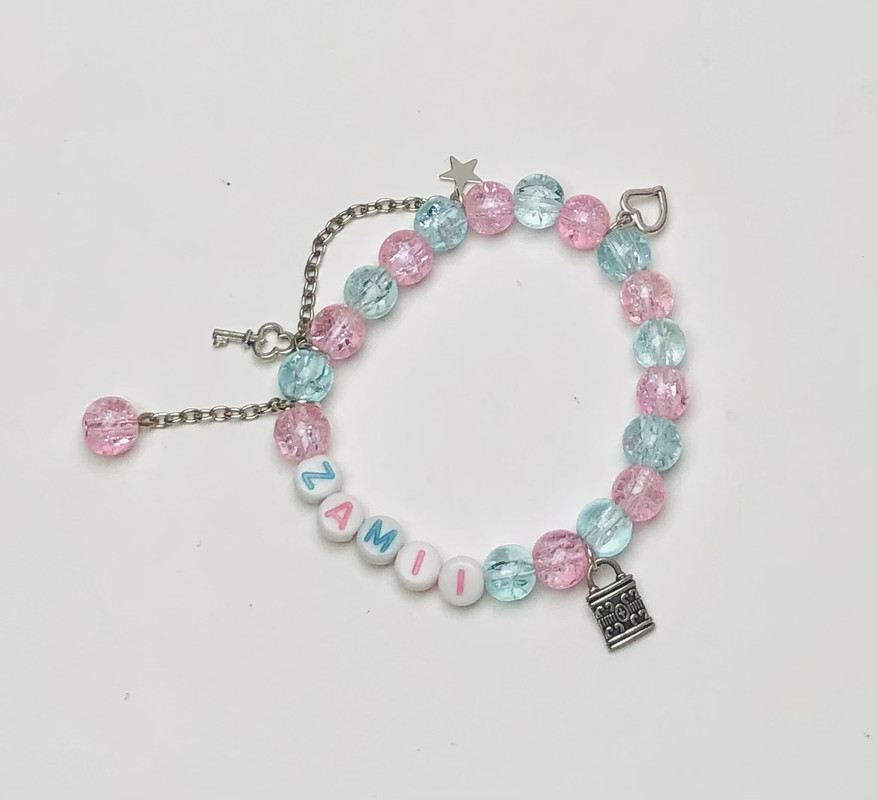 Name Bracelet (Baby pink & blue)
