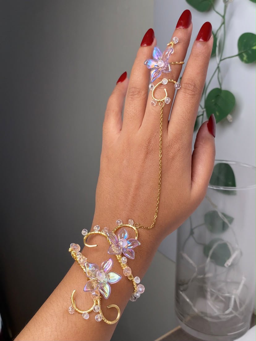 Wrist cuff chain Ring