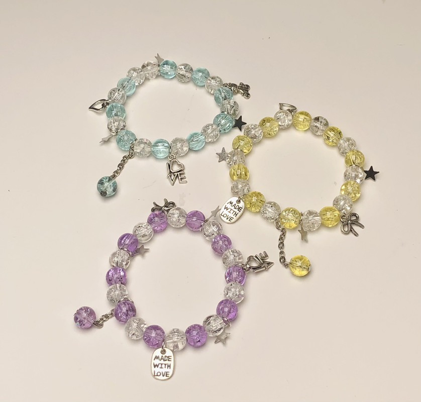 Cracked Bead Bracelets
